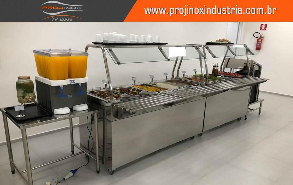 Balcão inox pista fria e quente