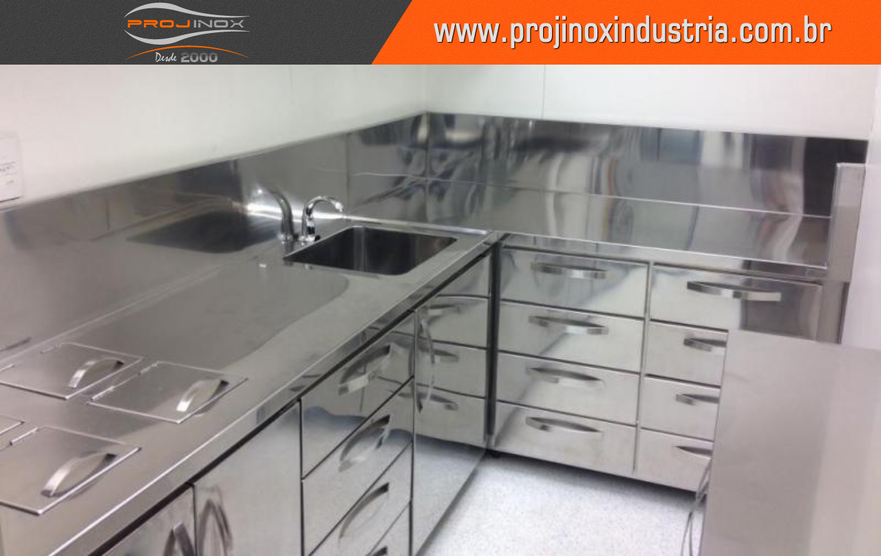 Bancada inox para manipulação