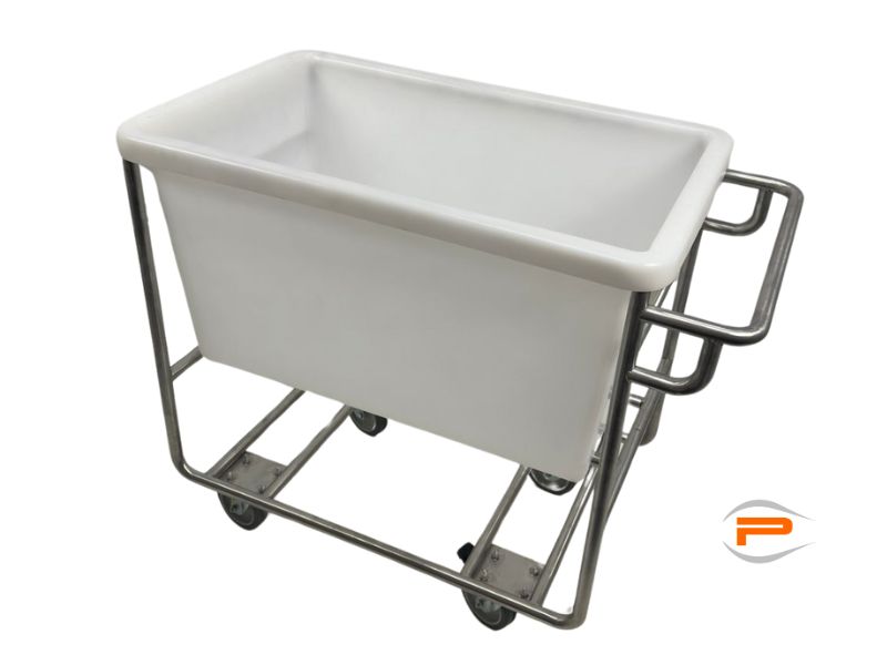 Carro cuba inox com polietileno